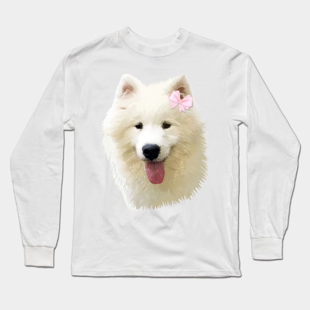 Sweet Samoyed Dog Long Sleeve T-Shirt by thedailysoe